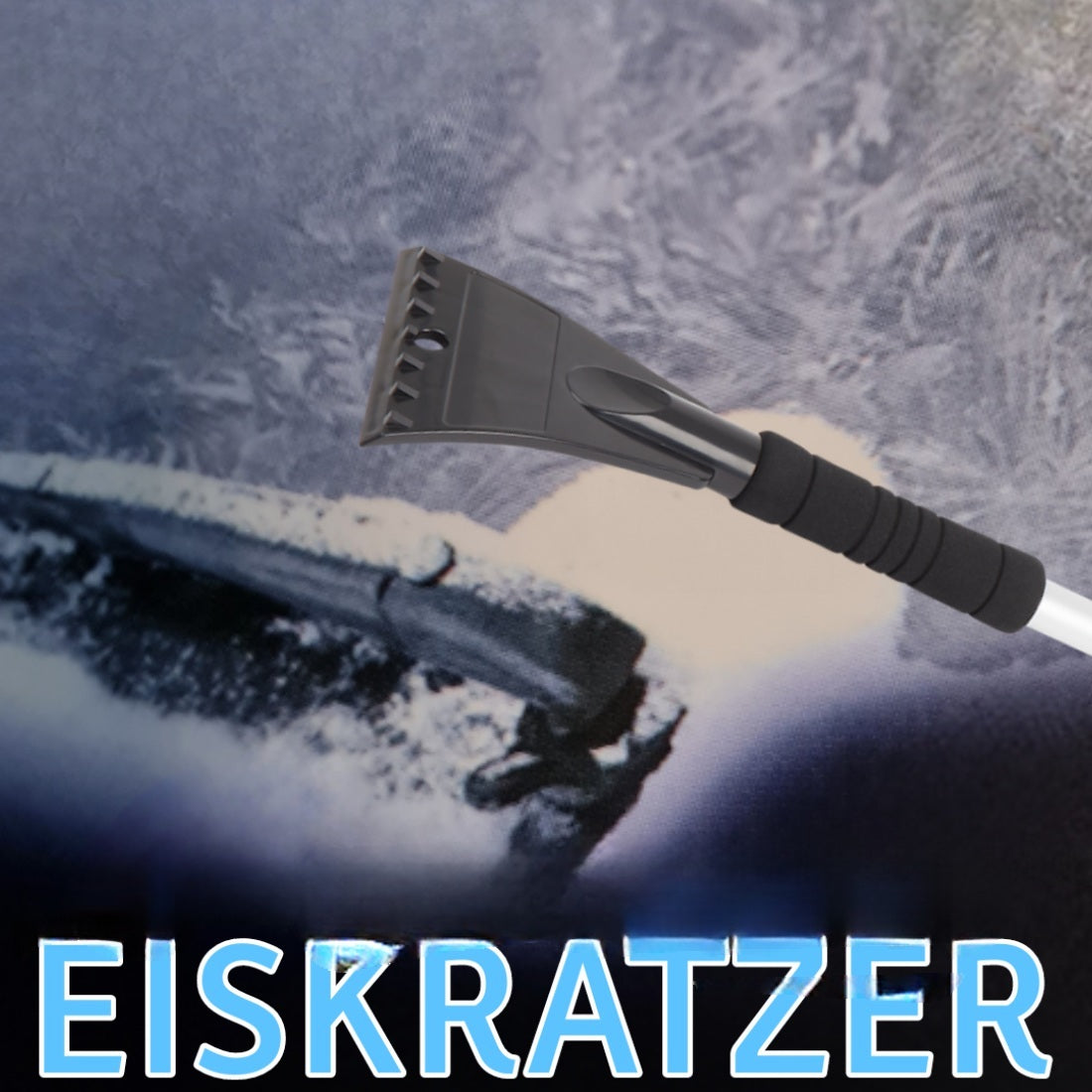 Universal Eiskratzer Handschuh Lammfellgefüttert Teleskopgriff & Gummi –  Selbstschutz-Deutschland