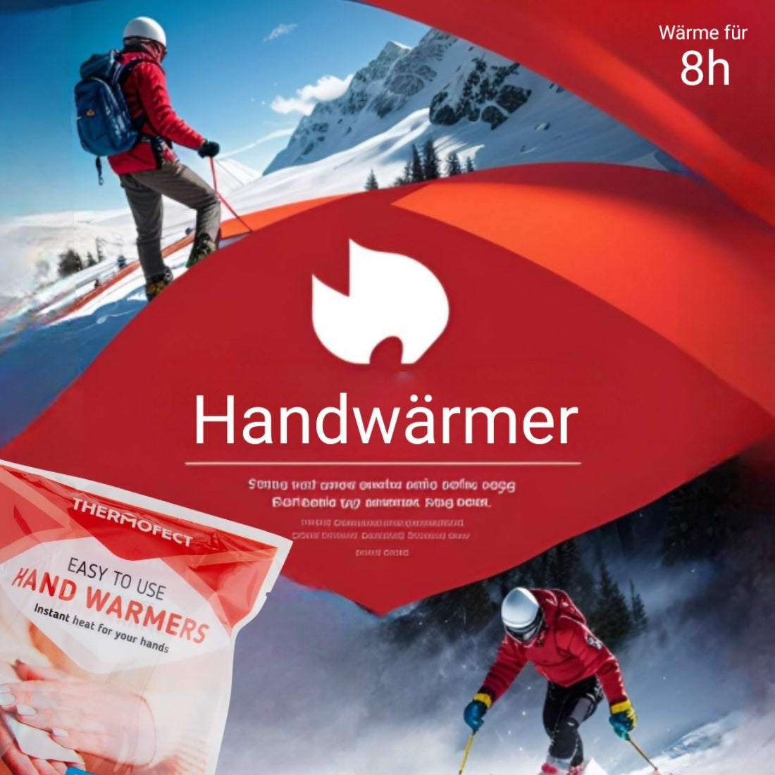 Hand-Heizung Handwärmer Wärmepads gegen kalte der Kältekiller für Hände im Winter Sport beim Wandern Camping Angeln