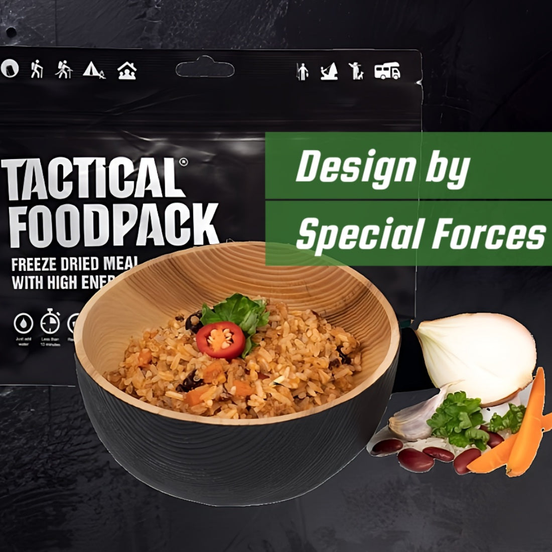 Tactical Foodpack Beef Spaghetti Bolognese - Taktische Notfallnahrung für Spezialkräfte in Krisensituationen