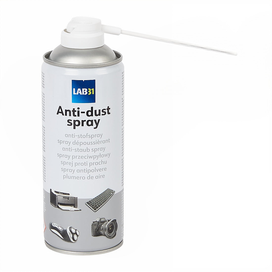 Lab31 Anti Staub Spray 400 ml Reinigungsmittel für Elektrogeräte Tastaturen Kameras Drucker