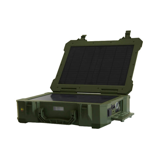 150W Militär Standart Solar betriebene Powerbank für den Außenbereich mit integrierter Beleuchtung SOS-Funktion