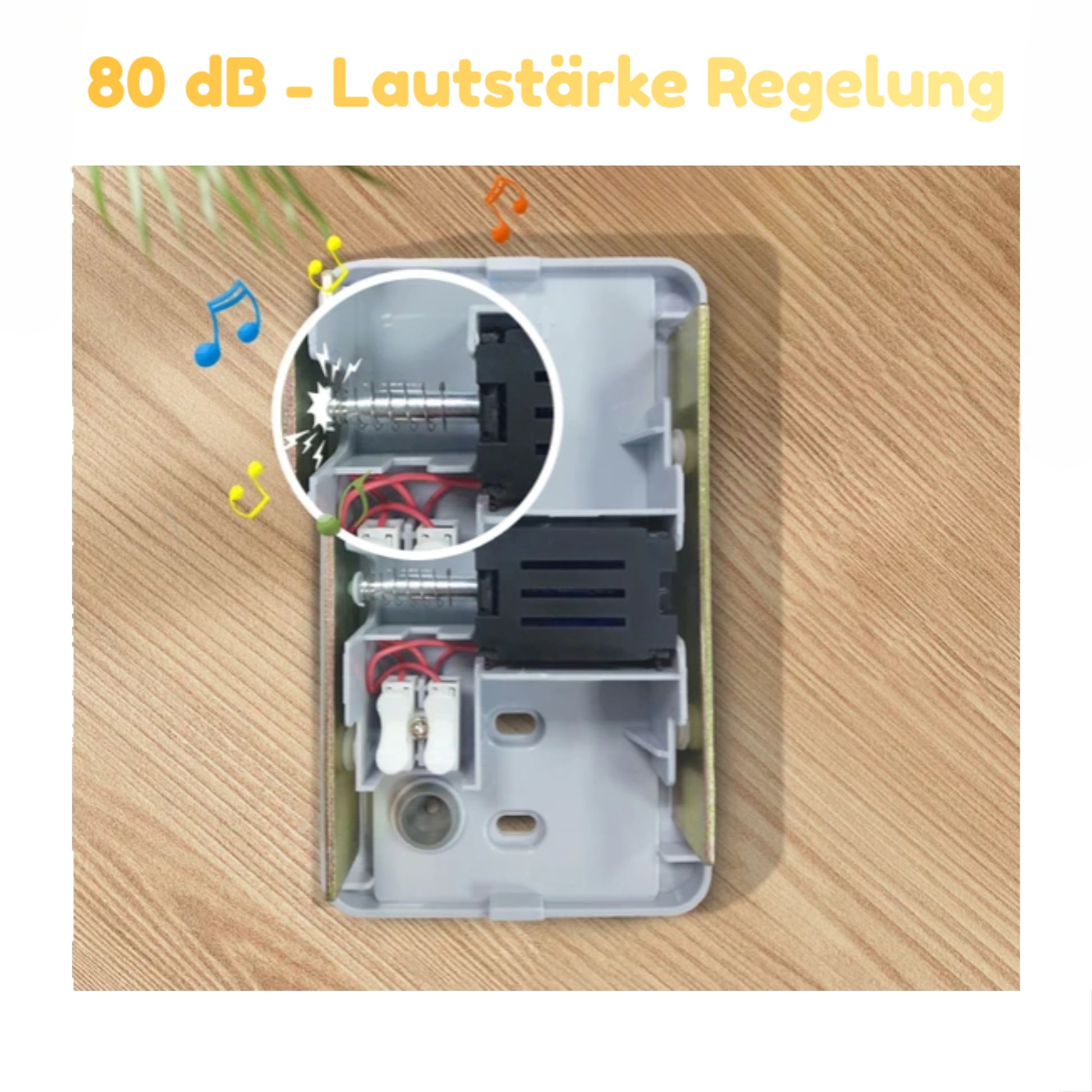 Haus Türklingel Funk 150 m Reichweite mit Beleuchtung inkl. Langzeit Batterien 80dB Lautstärkenregelung
