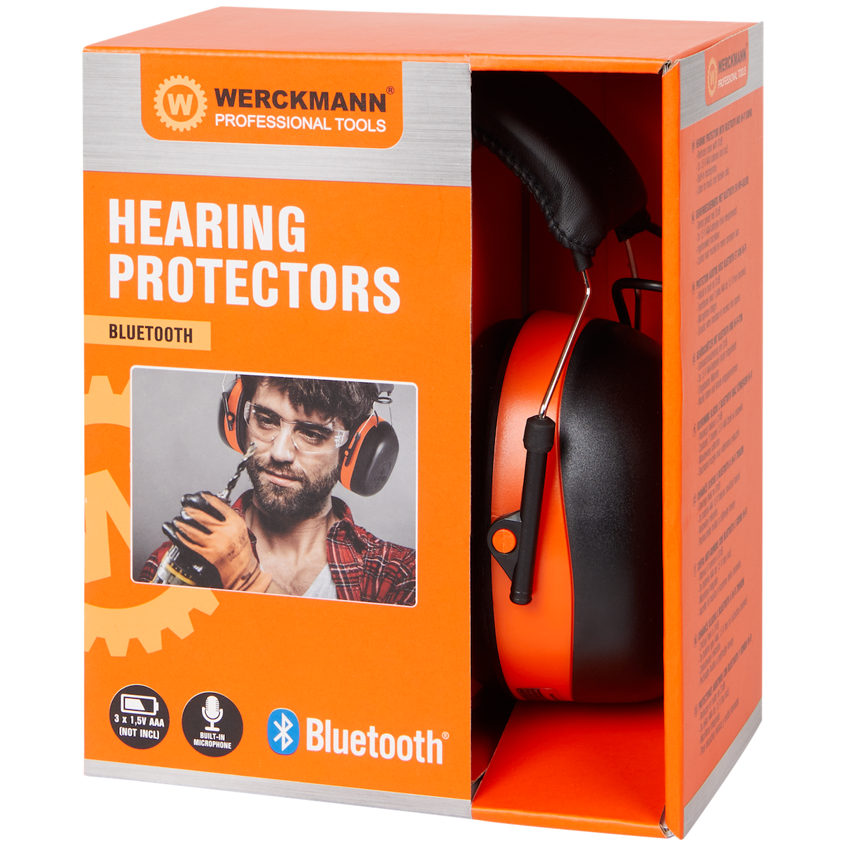 Werckmann Gehörschutz Kopfhörer mit Bluetooth Headset Bluetooth und Surround Sound Radiofunktion