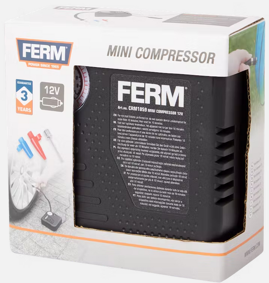 FERM Mini-Luftkompressor 10 Bar | 12 Volt - Selbstschutz-Deutschland 