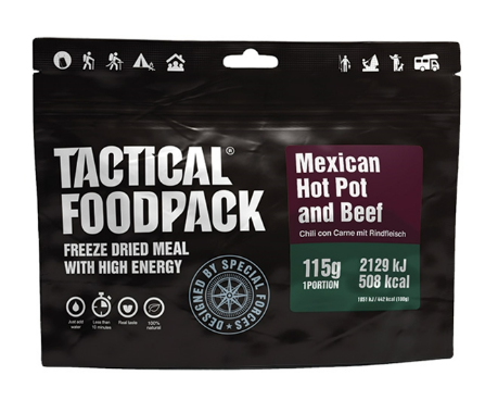 Tactical Foodpack Mexican Hot Pot and Beef - Taktische Notfallnahrung für Spezialkräfte in Krisensituationen