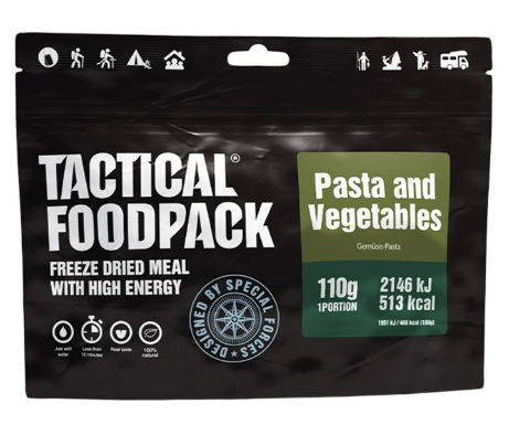 Tactical Food Pasta and Vegetables - Taktische Notfallnahrung für Spezialkräfte in Krisensituationen