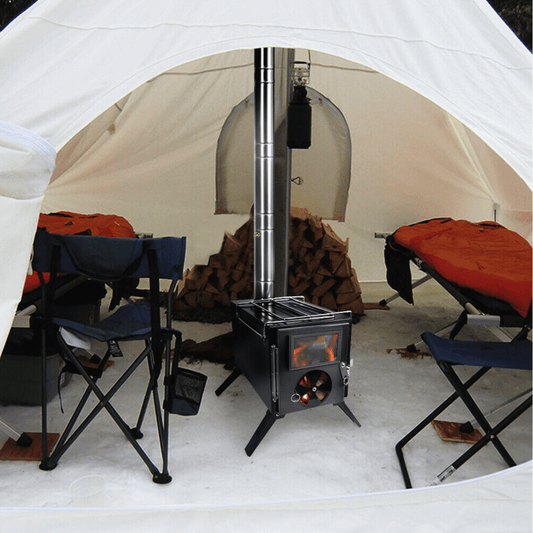 Tragbarer Camping Zelt Outdoor Holzofen Ofen Kocher Camping - Selbstschutz-Deutschland 