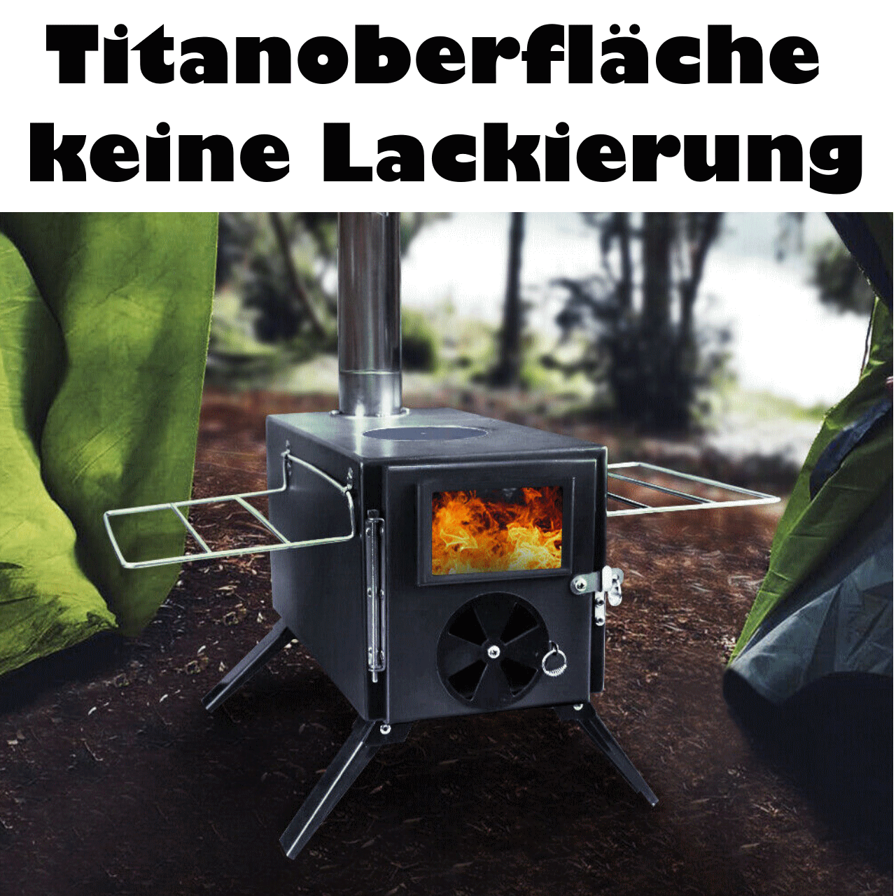 Tragbarer Camping Zelt Outdoor Holzofen Ofen Kocher Camping - Selbstschutz-Deutschland 