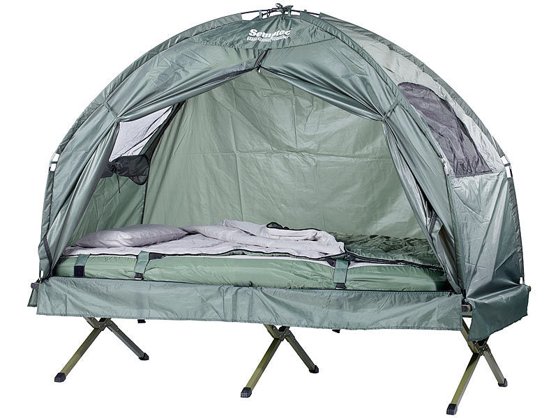 Zelt mit Feldbett 4in1, Sommer-Schlafsack und Matratze - Selbstschutz-Deutschland 